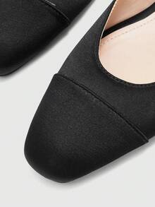 MOTF PREMIUM TWO TONE COMFORTABLE WOMEN FLAT LOAFERS, FOR NEW YEAR HOLIDAY, SPRING SHOES SPRING BREAK EASTER FOR CHRISTMAS - Satin Black - View 9