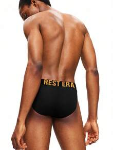 Rest Era 7 peças/Conjunto de Cuecas Boxer Masculinas com Estampa de Letras - Multicolorido - Visão 2