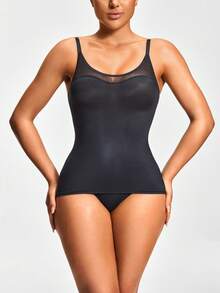 SHAPORA Top de ropa interior moldeadora con control de cintura y abdomen - Negro - Ver 3