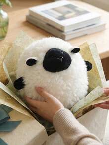 POKOJA LAND 1 Piece Round Tip Plush Sheep Doll, Cute Animal Stuffed Doll, Soothing Sleep Companion Doll And Birthday Gift Pillow - Multicolor - View 3