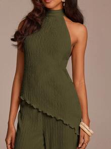 Women Two-Piece Outfits - 軍綠色 - 查看 4