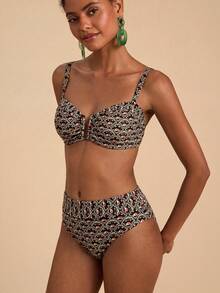 Travachic Women's Summer Beach Floral Print Sexy Bikini Swimwear Set - Multicolor - View 4