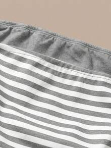 SHEIN BASICS 女款休閒百搭日常出遊平口上衣 - 淺灰色 - 查看 3