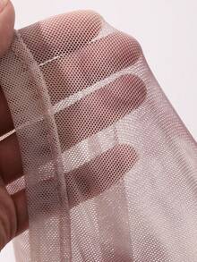 DAZY Summer Autumn Pink Gradient Lace T-Shirt, Wedding Night Out Banquet Slim Fit Elegant Y2k Sheer Mesh Long Sleeve Women's Blouse Graphic Tee - Pink - View 8