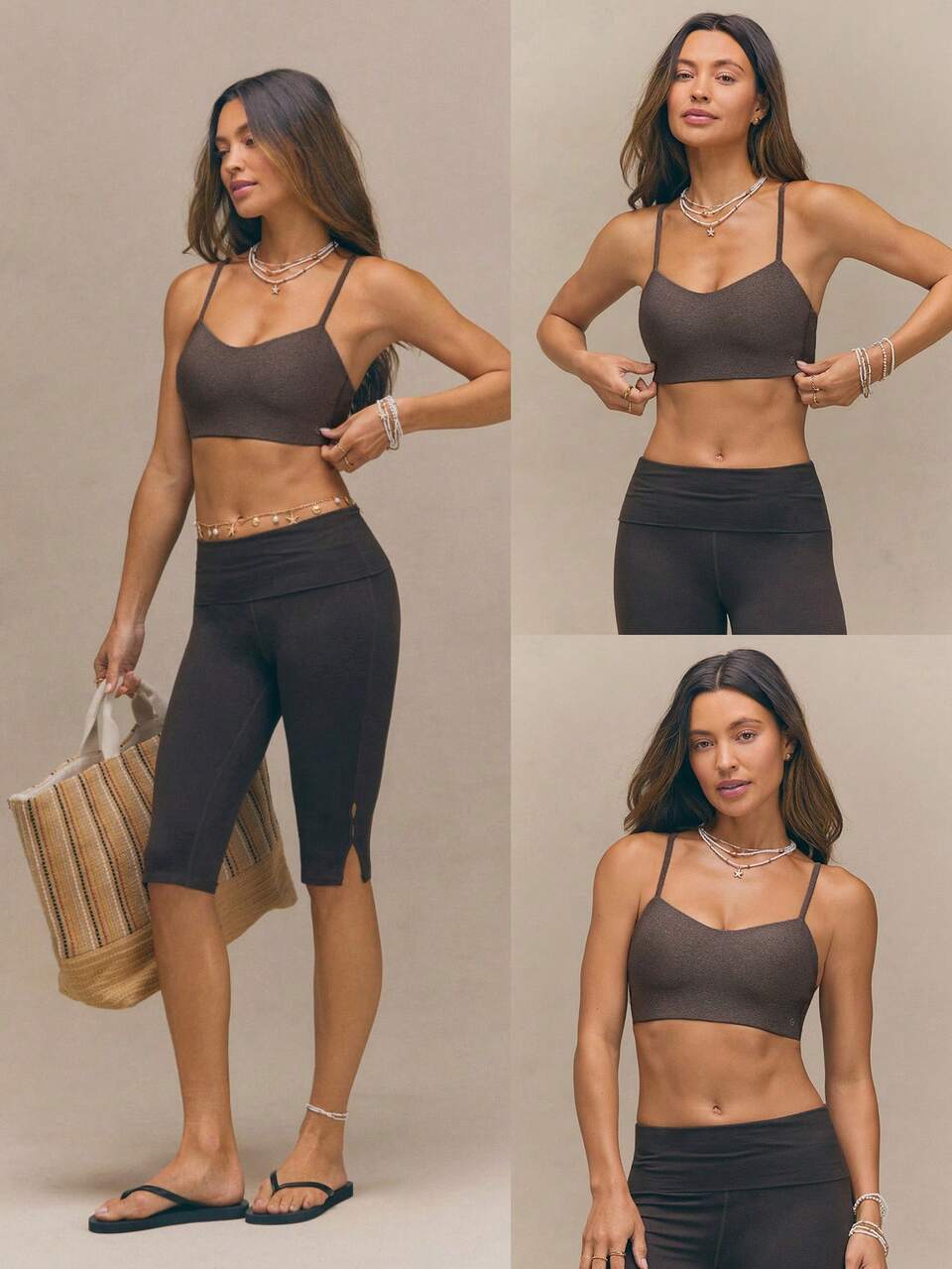 Soft Stretchy Lightweight Quick-Dry Open Back Sports Bra With Cloud Cups Studio Pilates Daily Active Wear