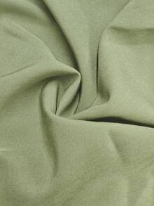 SHEIN Clasi 女式军绿色交叉领优雅衬衫 - 軍綠色 - 查看 5