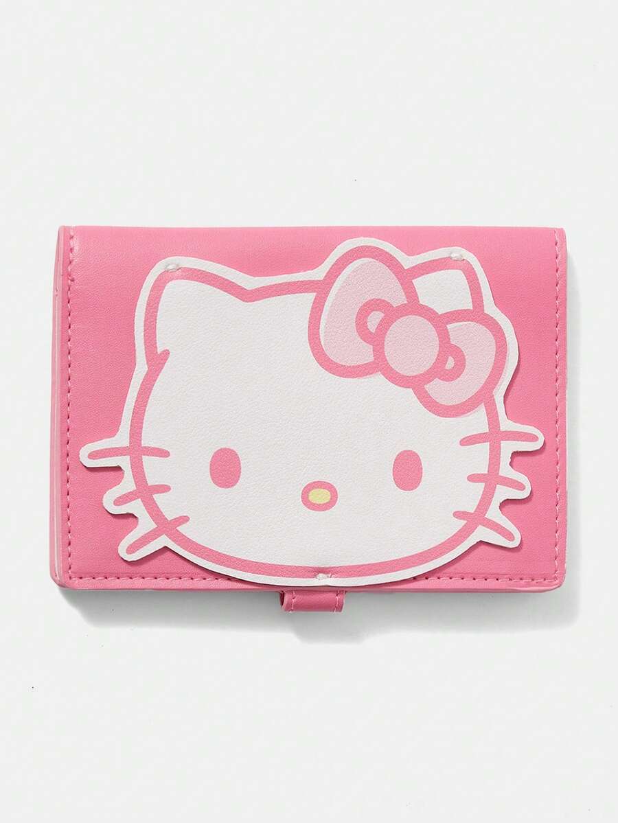 HELLO KITTY AND FRIENDS | SHEIN Cute Leather Cartoon Personalized Card Bag - Pink C - View 1