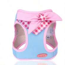 PETSIN Luxury Plaid Bow Design Dog & Cat Harness | 3D Ergonomic Breathable Air Mesh Vest | Soft Adjustable No-Pull Pet Vest For Small Dogs Cats, Comfortable Secure Fit For Daily Walks & Fashion Photos - Multicolor - View 31