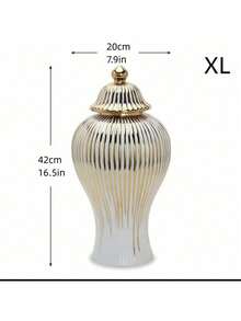 European-Style Creative Minimalist Gold-Plated Ceramic General Jar Vase, Decorative Hotel Item, Wedding And Home Craft - multicolor - View 11