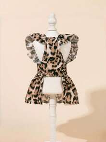 1pc Dog Princess Dress, Maltese Leopard Pattern Dress, Suitable For ...
