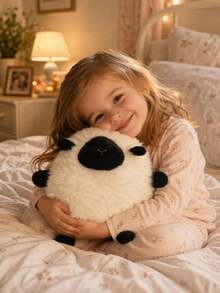 POKOJA LAND 1 Piece Round Tip Plush Sheep Doll, Cute Animal Stuffed Doll, Soothing Sleep Companion Doll And Birthday Gift Pillow - Multicolor - View 2