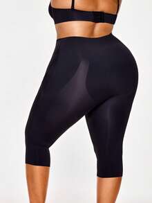 SHAPORA Legging Carpi Pembentuk Tubuh Ukuran Plus Pinggang Tinggi Pembentuk Tubuh Penuh Pengangkat Bokong-Perut Pinggang Pengontrol Paha - Hitam - View 4