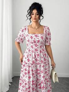 SHEIN Clasi 大尺碼夏季休閒碎花洋裝 - 彩色 - 查看 7
