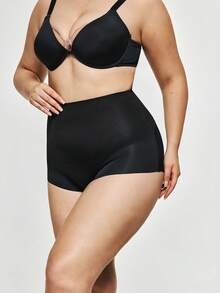 SHAPORA Women Seamless Plus Size High Waist Butt Lifter Tummy Control Shapewear, 1pc/Pack - Black - View 4