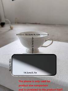 極簡純白浮雕瓷器｜屬於慢時光下午茶餐具。奶油白瓷杯搭配浮雕圖案與復古濾網 - 彩色 - 查看 8