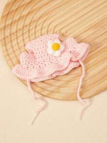 PETSIN 1 Handmade Knitted Pet Hat In The Shape Of A Small Dog/Cat/Frog, Made Of Polyester Material, Fun Party Headpiece, Suitable For Small Cats To Wear - Multicolor - View 19