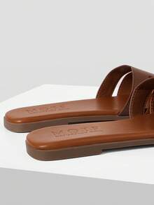 MOTF PREMIUM WOMEN'S COMFORTABLE MINIMALIST CASUAL FLAT SANDALS FOR CHRISTMAS SPRING SHOES - Mocha Brown - View 10