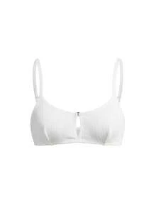 Ocili 100% Cotton Soft Jacquard Minimalist Bohemian Solid Color Comfortable Women Bra Underwear - White - View 9
