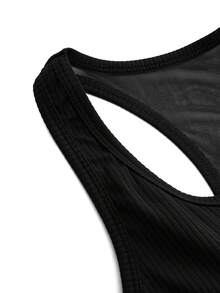 SHEIN Cheerettes 女款拼色上衣、純色圓領上衣與高腰長褲休閒日常運動套裝 - 彩色 - 查看 15