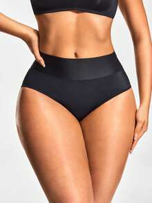 SHAPORA Plus Size Shaping High-Waisted Brief Shapewear Short Body Shaper Butt Lifter-Tummy Waist Control, Panty - Black - View 5