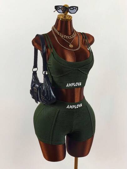 Amplova New Retro Sleeveless Leopard Print Patchwork Semi-Sheer Heart-Shaped Bust Tight Umbrella Skirt Sexy Mini Dress