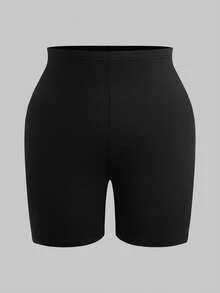 SHEIN EZwear 多色大尺碼純色套裝 2件短袖 + 2件及膝長褲 4件組 - 彩色 - 查看 7