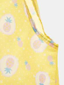 SpongeBob SquarePants | SHEIN Cartoon Printed Foldable Shopping Bag, Lightweight Waterproof Large Capacity Storage Bag, Suitable For Supermarket Purchases, Short Trips, Daily Commuting - Mustard Yellow - View 5