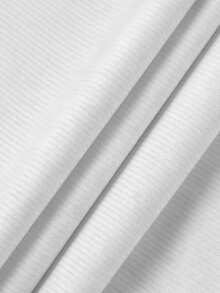 Manfinity Dauomo Men's Summer Solid Color Ribbed Round Neck Casual Tank Top - White - View 4
