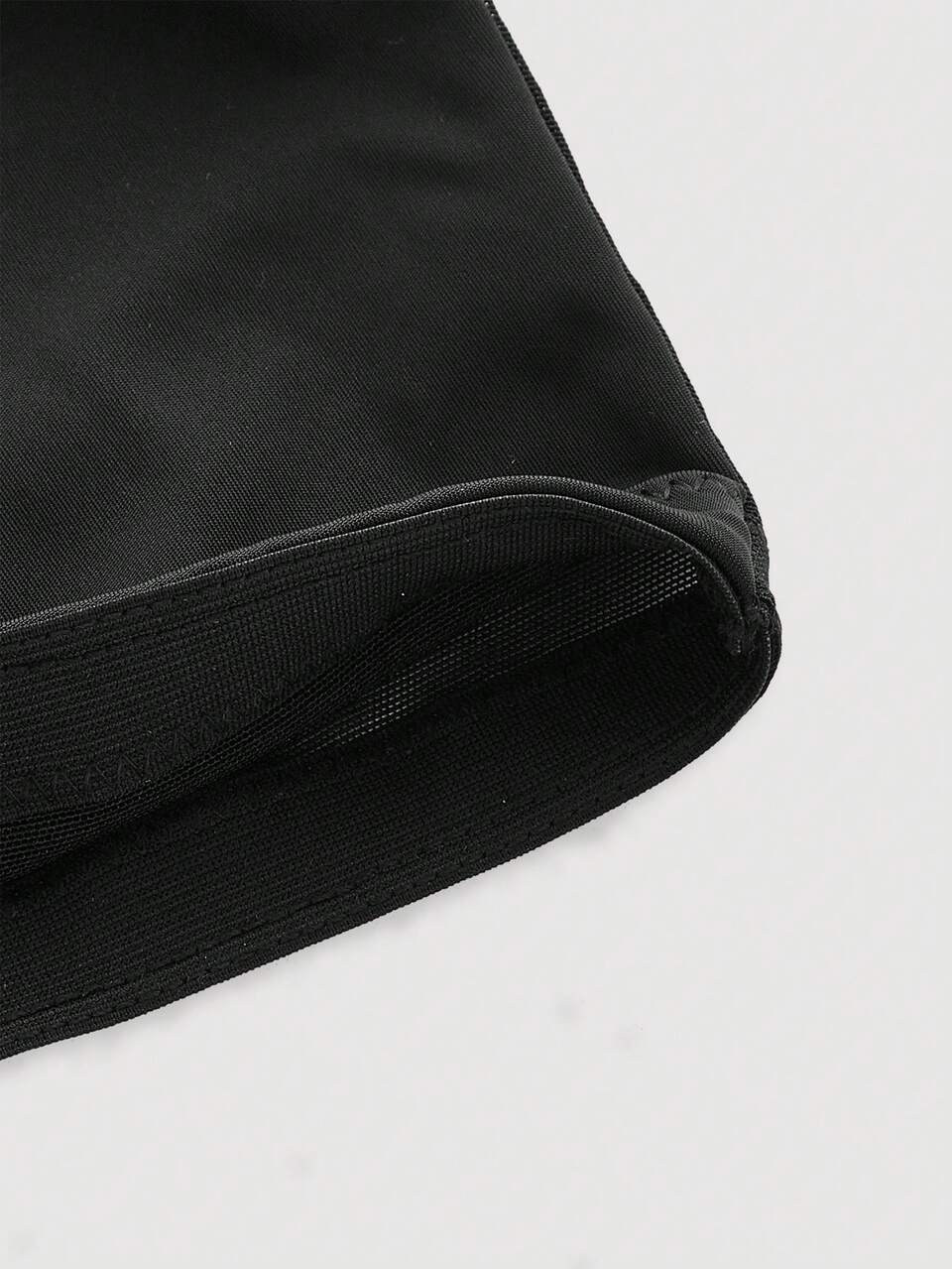 Women's Casual Comfy Knitted Fabric Black Colorblock Backless Shapewear Set With Mini Shorts