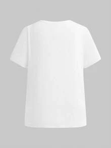 SHEIN EZwear 多色大尺碼純色套裝 2件短袖 + 2件及膝長褲 4件組 - 彩色 - 查看 10