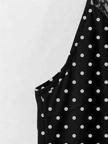 SHEIN VCAY 大尺碼夏季休閒波點印花細肩帶背心 - 彩色 - 查看 4