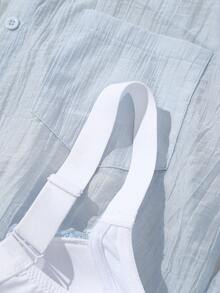 SHEIN 2件組刺繡女款內衣套裝 - 白色 - 查看 5