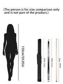 白色龍鱗花紋撞球桿，12.5mm 桿頭美式 9 球撞球桿，附攜帶收納袋與配件 - 白色 - 查看 5