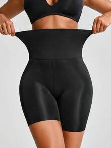 SHAPORA Của phụ nữ Màu thuần Cao eo Kiểm soát bụng Áo Shapewear - màu đen - Xem 5