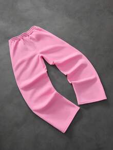 PAVTROS 男士街頭風熱銷深色刺繡圖案3D刺繡毛巾刺繡運動長褲，送給朋友、男友、丈夫的禮物，週年紀念禮物 - 粉色 - 查看 5