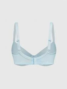 SHAPORA 3pcs Spaghetti Strap Solid Color Bras & Wireless Bras (Red + Dark Grey + Blue) - Multicolor - View 10