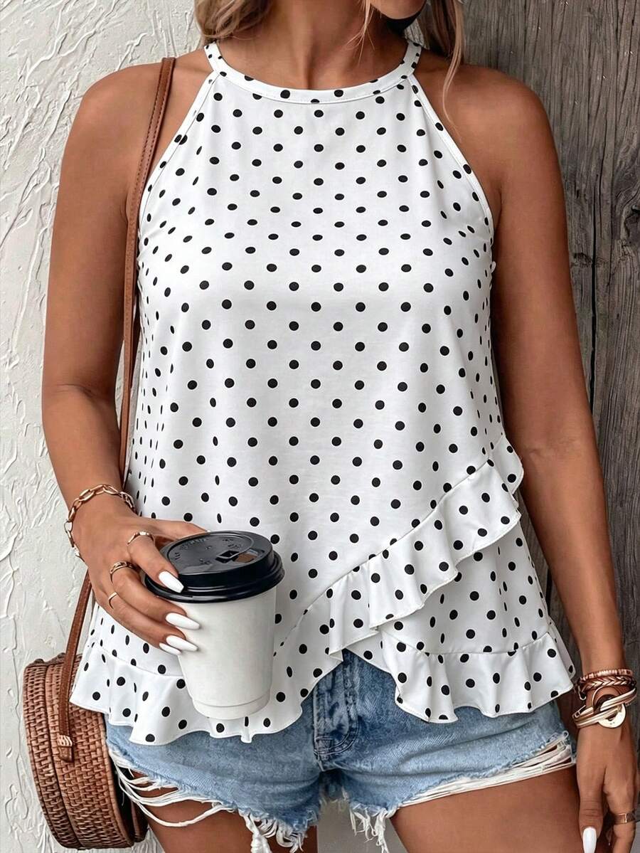 EMERY ROSE New Women's Fashion Print Versatile Vacation Plus Size Tank Top - Multicolor - View 1