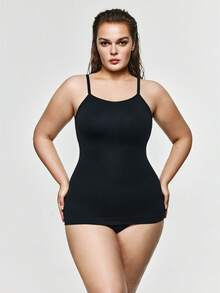 SHAPORA Top Moldeador De Cuerpo De Talla Grande Sin Costuras - Negro - Ver 5