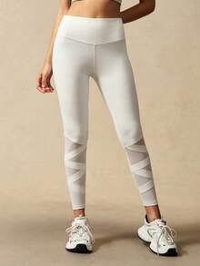 VARSIVA Women's Criss-Cross Hem Design Sports Leggings, Yoga Pants, Summer Legging, Suitable For Tennis Casual Vacation Sports - White - View 8