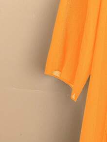 EMERY ROSE Plus Size Women's Embroidered Vacation Fashion Versatile Blouse - Yellow - View 3