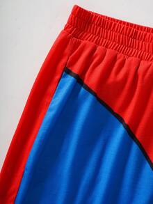SUPERMAN X SHEIN Men's Print Top And Shorts Loungewear Set - Blue - View 6