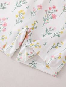 [6pcs Randomly Send 2pcs]Girls Toddler Comfortable Sweet Cute Printed Knit Camisole Romper - Multicolor - View 7
