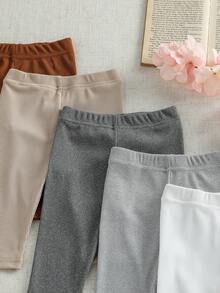 SHEIN 男嬰純色休閒百搭日常外出長褲 5件/組 - 彩色 - 查看 6