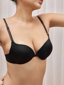Bralution บรา สีพื้น บราโครง 2 ชิ้น - สีดำ - ดู 6