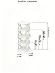 Space Saving 9-Layer Vertical Shoe Rack - Narrow Plastic Shoe Rack That Can Store 9 Pairs Of Shoes, Easy To Assemble, Ideal For Entrances, Wardrobes, Corridors, Bathrooms, And Dormitories - Sturdy , Stackable Design, Shoe Storage And Organizing Rack - Multicolor - View 12