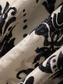 Dazy Maternity Floral Pattern All-Over Print Loose Short Sleeve Dress Casual Maternity Dress Summer - Navy Blue - View 9