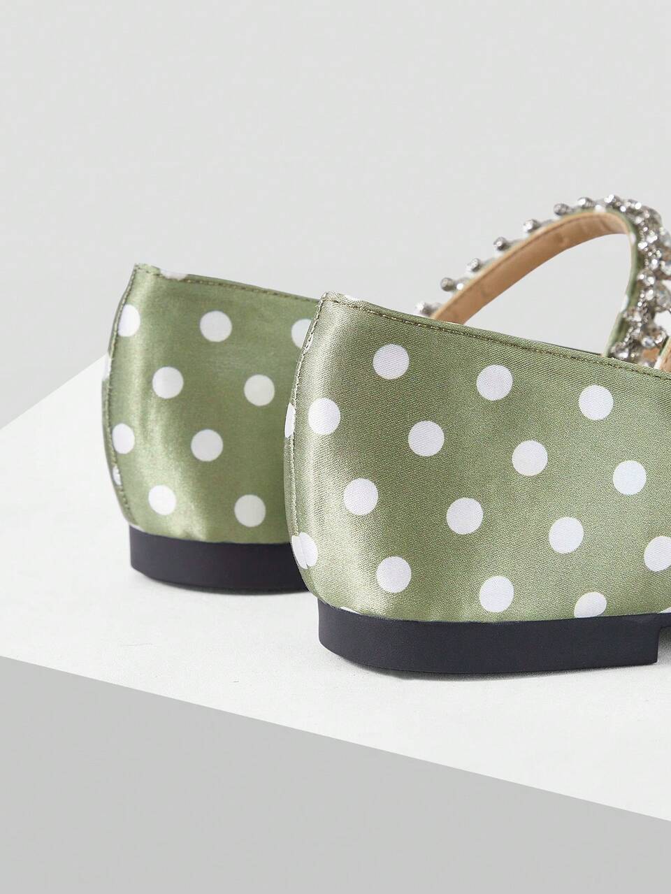 VINTAGE COMFORTABLE CASUAL RHINESTONE DETAIL BOW DECOR FLAT SHOES SPRING SHOES