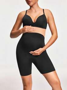 SHAPORA 2pcs Maternity Solid Color Elastic Comfortable High Waist Shapewear Bottom - Multicolor - View 5