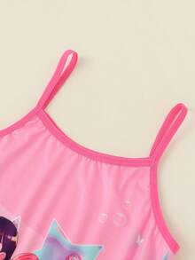5pcs/Set Girls Cartoon Little Girl Print Soft Basic Camisole & Panty Set Autumn Fall - Multicolor - View 5