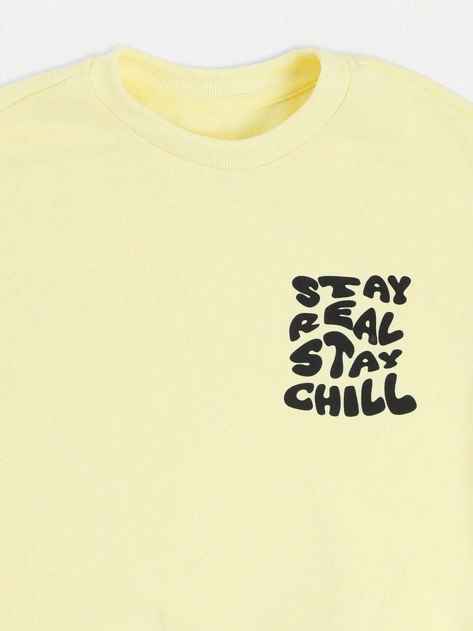 Conjunto de Verão Casual de Duas Peças para Meninos Pré-Adolescentes, com Camiseta de Manga Curta com Gola Careca e Estampa de Slogan e Shorts Xadrez